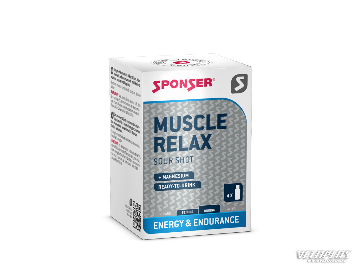Напиток Sponser Muscle Relax Shot 4x30 мл, от мышечных спазмов
