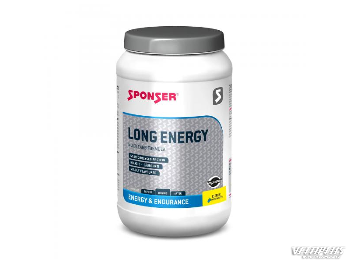 Sporta dzēriena pulveris Sponser Long Energy Competition 1200 g, citruss