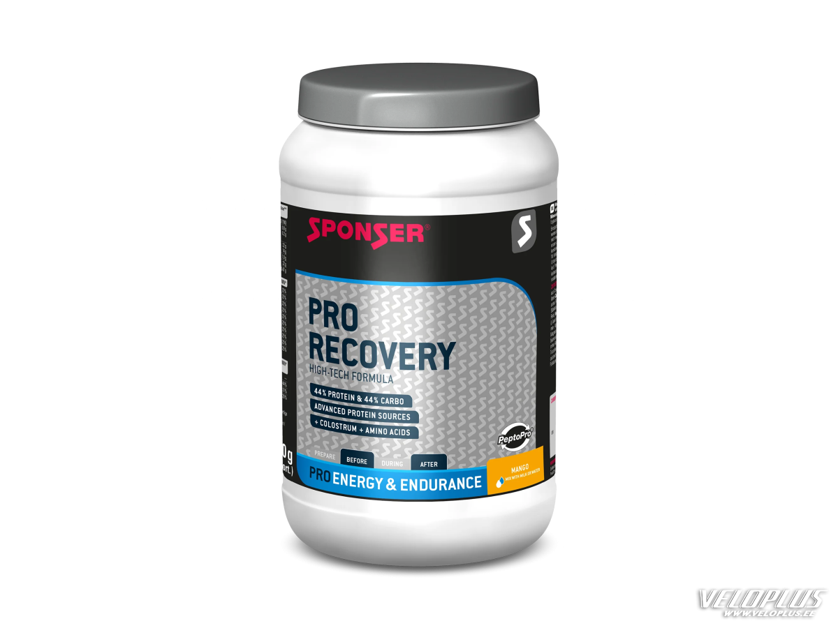 Atjaunošanās dzēriena pulveris Sponser Pro Recovery 44/44 800g mango