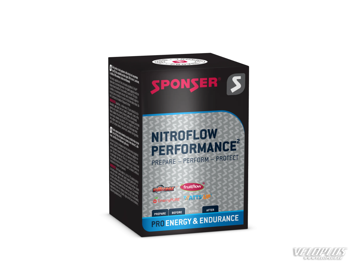 Пищевая добавка с растительными экстрактами Sponser Nitroflow Performance 10x7 г, черная смородина
