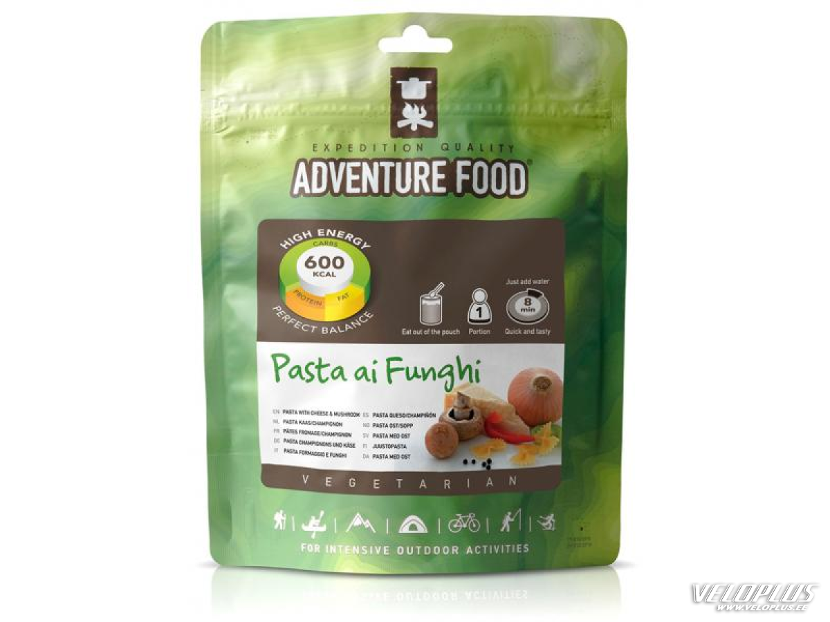Matksasöök Adventure Food Pasta ai Funghi 144 g, Juustupasta seentega