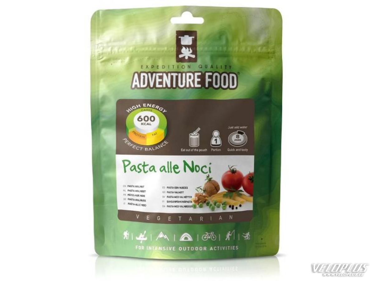 Matksasöök Adventure Food Pasta alle Noci 143 g, Pähklipasta tomatikastmes