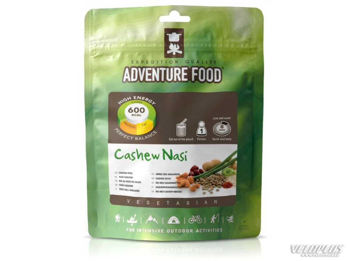 Matksasöök Adventure Food Cashew Nasi 140 g, India pähkli risoto satay kastmes