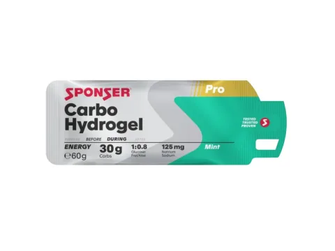 Energiageel Sponser Carbo Hydrogel 60g münt