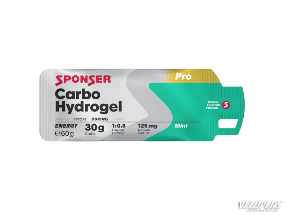 Energy Gel Sponser Carbo Hydrogel 60g Mint