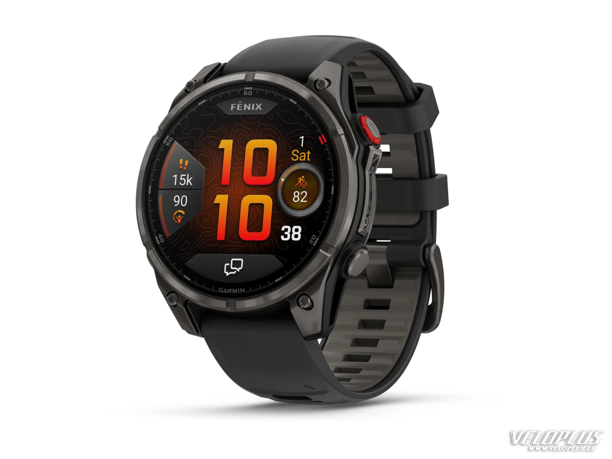 Garmin fenix 8 Pro – 47 mm AMOLED, Sapphire, Carbon Gray DLC titaani