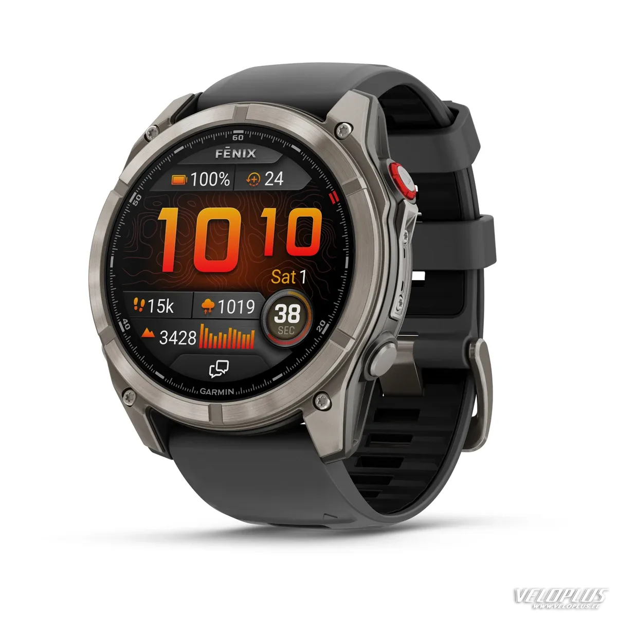 Garmin fenix 8 Pro – 51 mm AMOLED, safīra stikls, titāns (grafīts/melns)