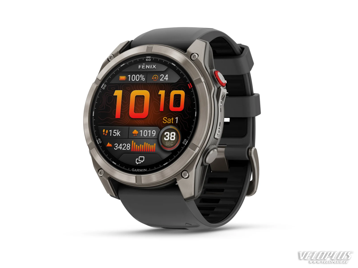 Garmin fenix 8 Pro - 51mm AMOLED, Sapphire, Titanium with Graphite/black