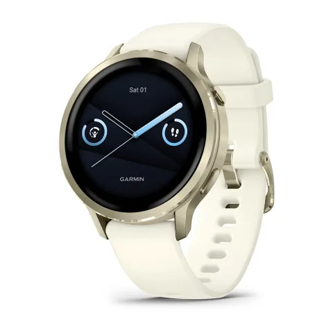 Garmin Venu 4 - 41mm Lunar Gold / Bone silikoonrihmaga