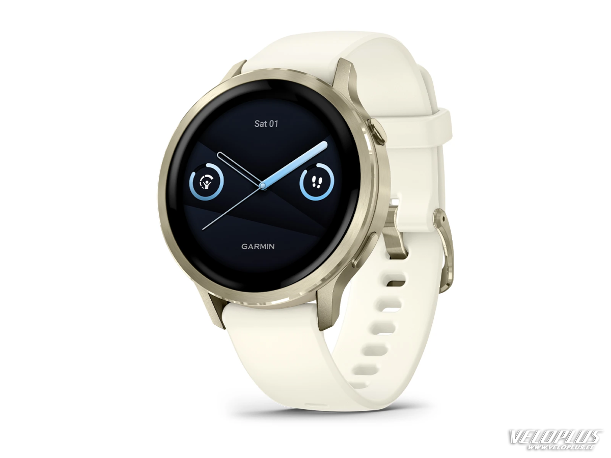 Garmin Venu 4 – 41 mm, Lunar Gold, Bone-silikoniranneke