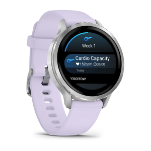 Garmin Venu 4 - 41mm Silver with Periwinkle silikona siksniņu