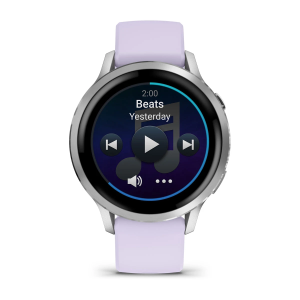 Garmin Venu 4 - 41mm Silver with Periwinkle silikona siksniņu