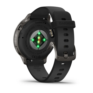 Garmin Venu 4 – 41 mm, Slate, melna silikona siksna