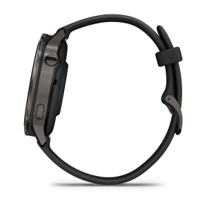 Garmin Venu 4 – 41 mm, Slate, melna silikona siksna