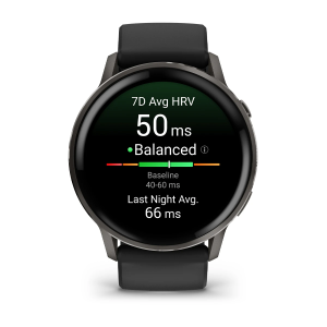 Garmin Venu 4 - 45mm Slate with Black Silicone Band