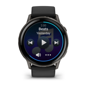 Garmin Venu 4 - 45mm Slate with Black Silicone Band