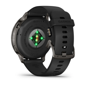 Garmin Venu 4 - 45mm Slate with Black Silicone Band