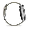 Garmin Venu 4 – 45 mm sudraba ar pelēku silikona siksnu thumbnail 5