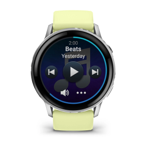 Garmin Venu 4 – 45 мм серебристый с лимонно-жёлтым силиконовым ремешком