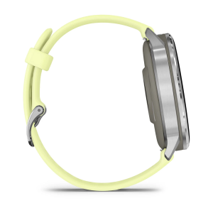 Garmin Venu 4 – 45 мм серебристый с лимонно-жёлтым силиконовым ремешком