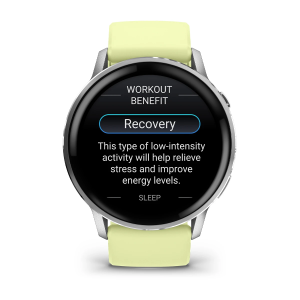 Garmin Venu 4 – 45 мм серебристый с лимонно-жёлтым силиконовым ремешком