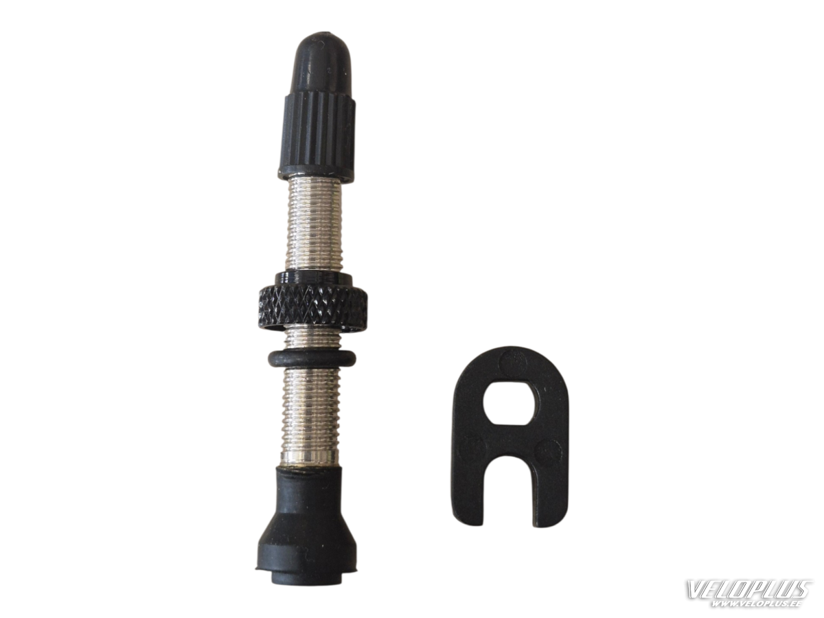 Tubeless Valve CST 40mm Silver Black Seal OEM 1pc