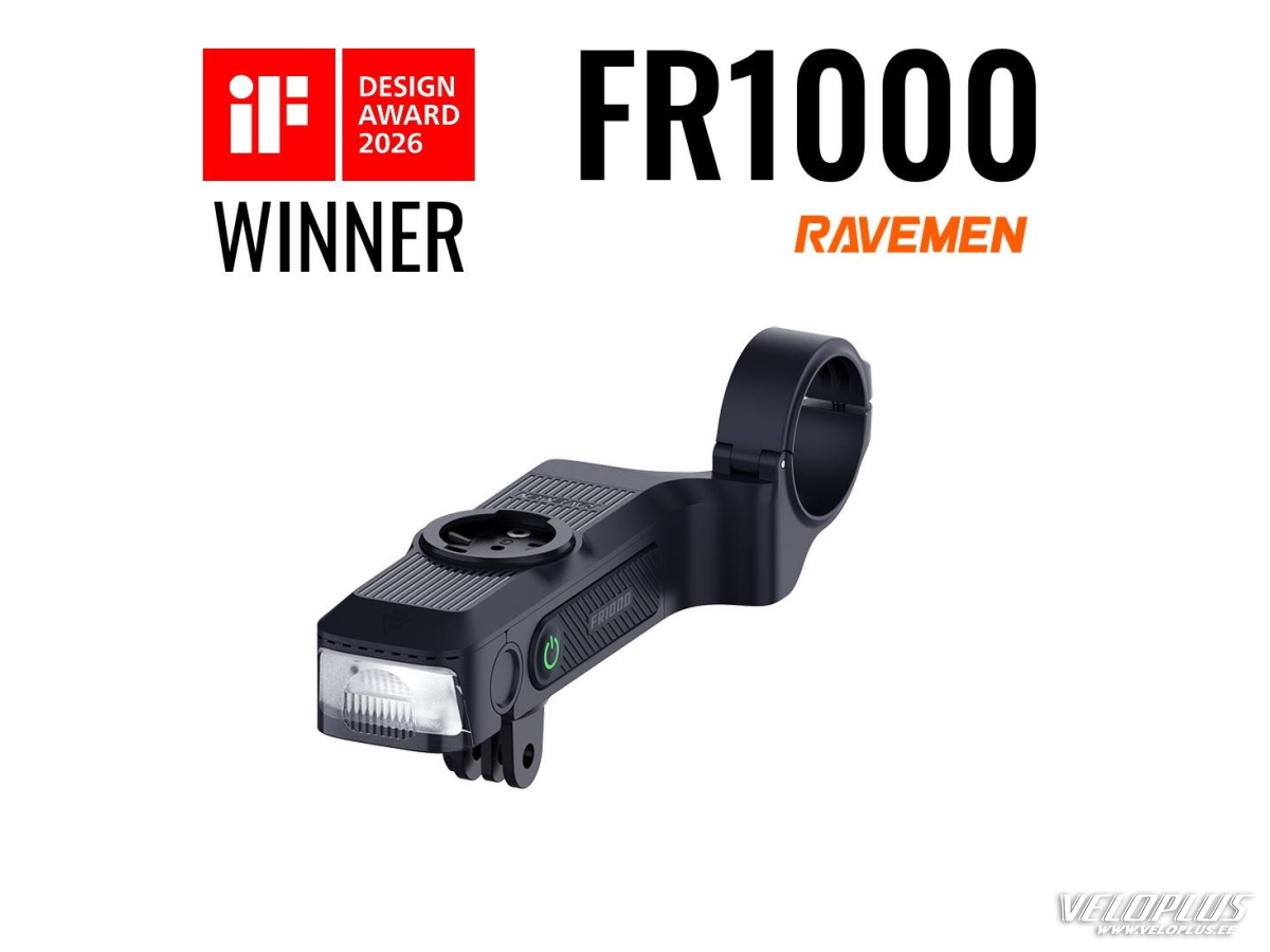 RAVEMEN FR1000 Front Light + Bike Computer Mount Auto On/Off