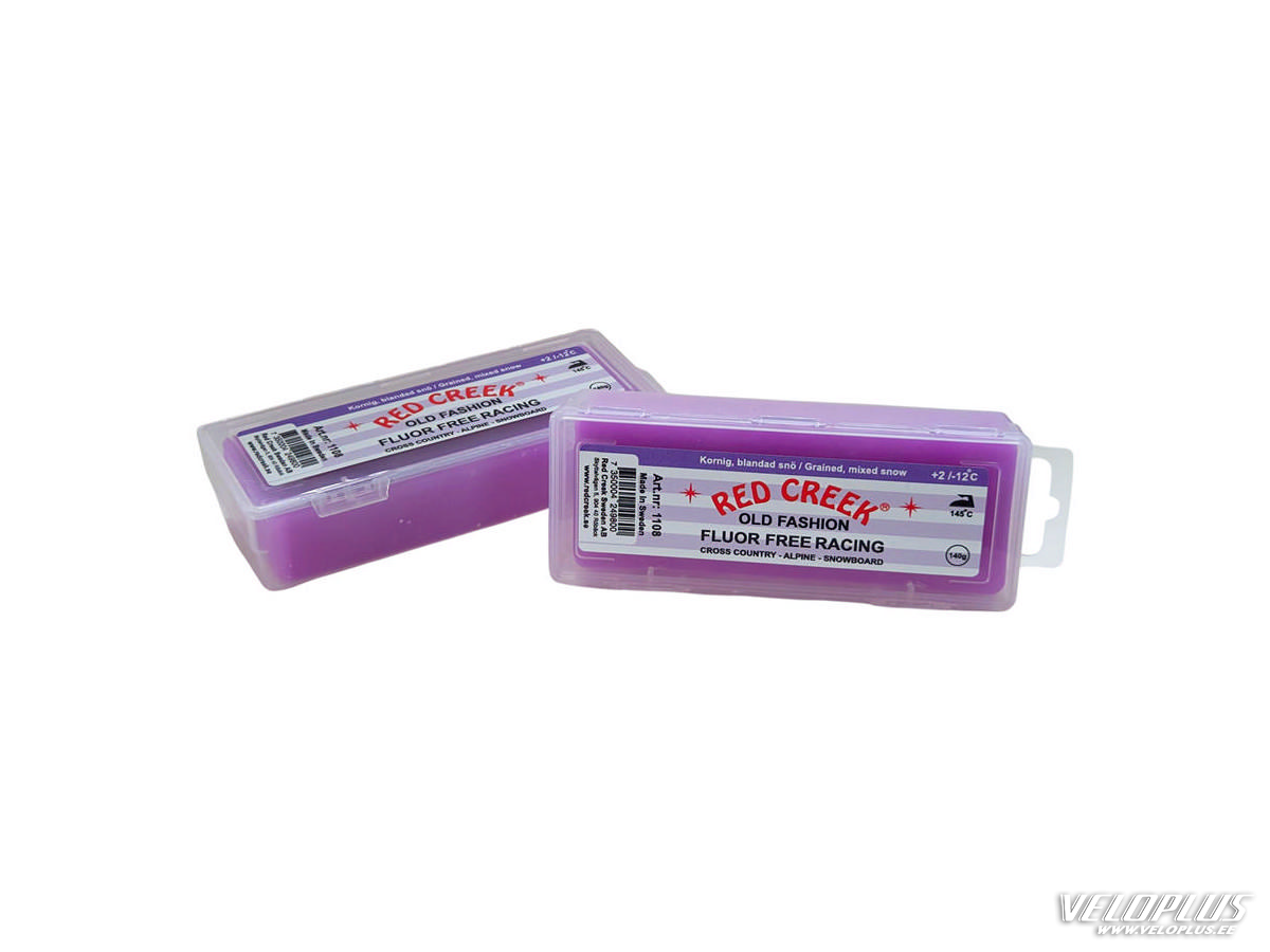 Ski wax RED CREEK FLOUR FEE RACING PURPLE +2º/-12ºC 140g