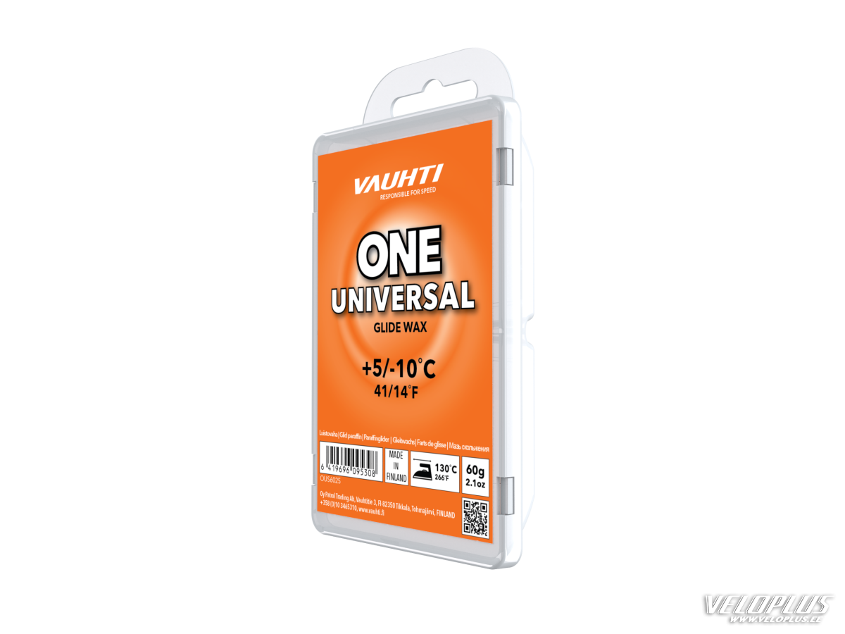 Slidžių vaškas VAUHTI ONE UNIVERSAL ORANŽINIS +5/-10°C 60g