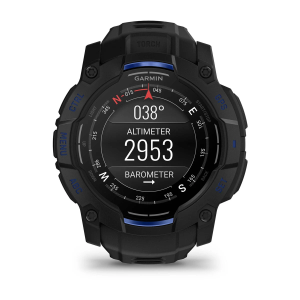 Garmin Instinct 3 - 50 mm, AMOLED, Melns ar melnu/metāliski zilu siksniņu