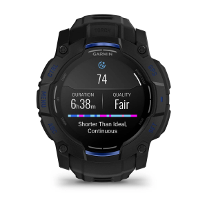 Garmin Instinct 3 - 50 mm, AMOLED, Melns ar melnu/metāliski zilu siksniņu