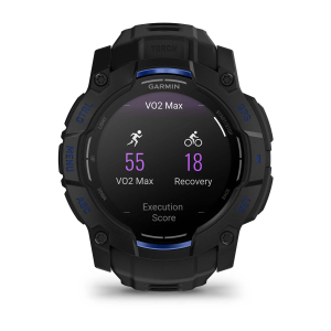 Garmin Instinct 3 - 50 mm, AMOLED, Melns ar melnu/metāliski zilu siksniņu