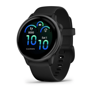 Garmin vivoactive 6, сланцево-серый корпус с чёрным ремешком