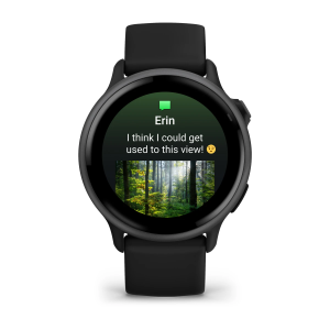 Garmin vivoactive 6, сланцево-серый корпус с чёрным ремешком