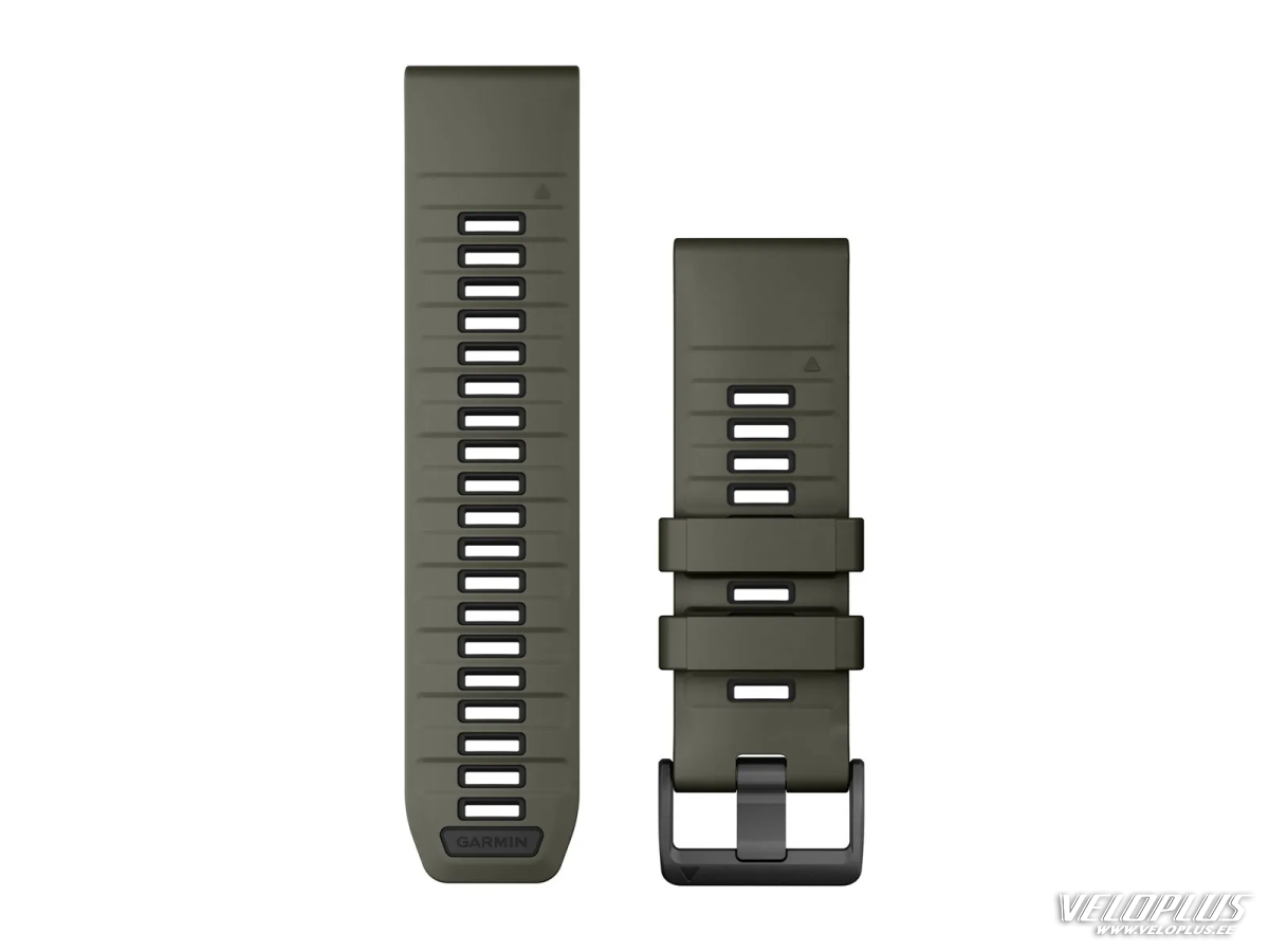 Nomaiņas siksna Garmin QuickFit 26mm Olive Drab/Melna silikona
