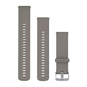 Vara-ranneke Garmin Quick Release 22mm hopeanharmaa silikoni