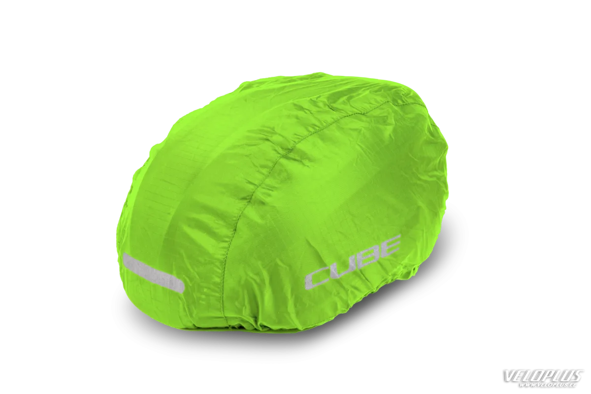 Helmet Rain Cover CUBE HiViz green