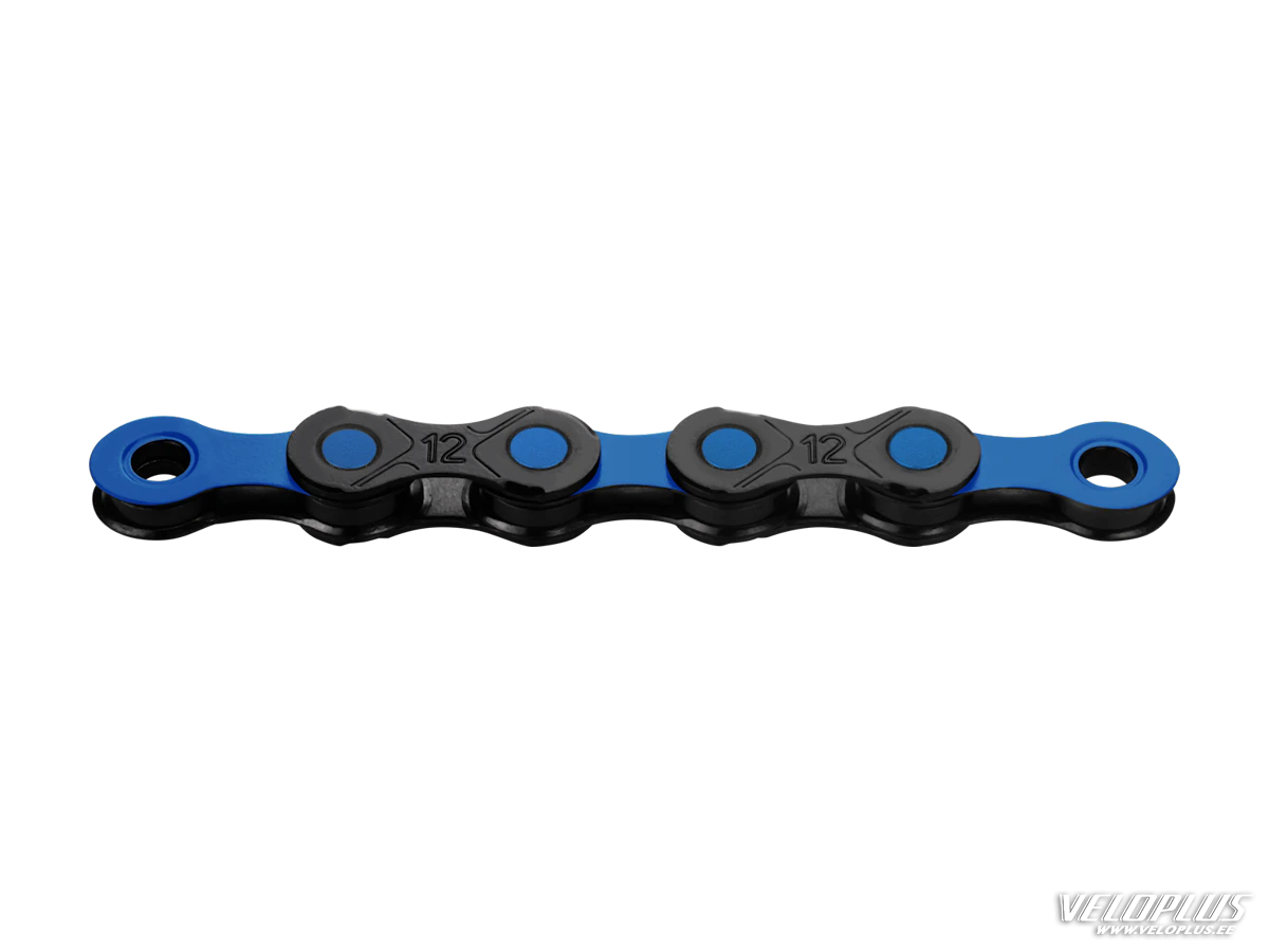 Ķēde KMC DLC 12 Melna/Zila 126L Vaska pārklājums