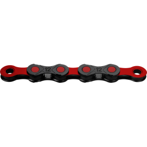 Ķēde KMC DLC 12 Melna/Sarkana 126L Vaska