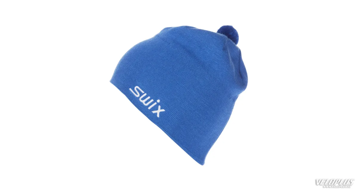 Kepurė SWIX TRADITION mėlyna su bumbulu 58 cm