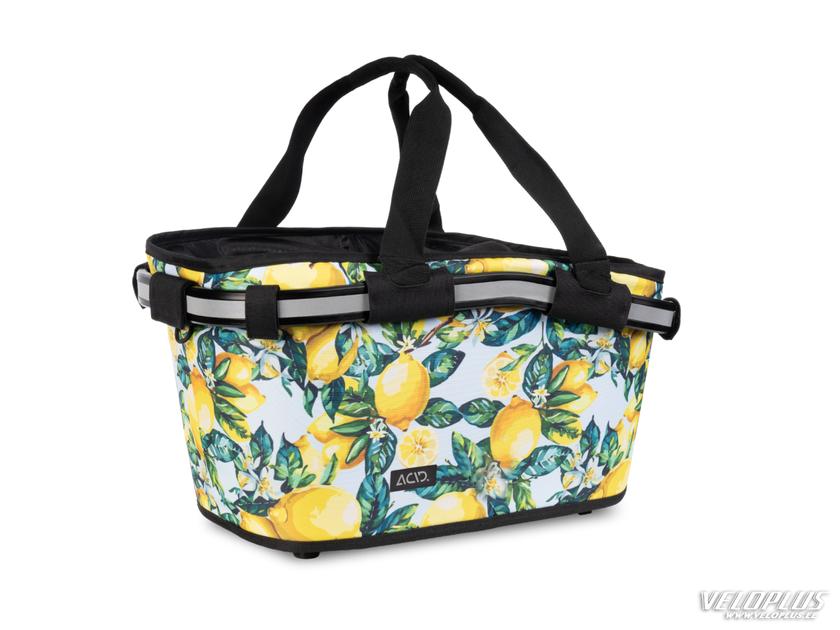 Велосипедная корзина ACID CITY 20 RILink жёлтая, для заднего багажника