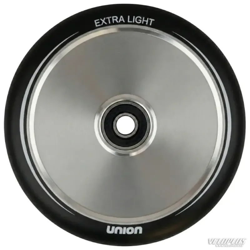 Tõukeratta ratas UNION SUPER LIGHT 110mm must/hõbedane