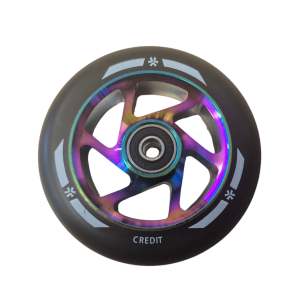 Skūtera ritenis UNION CREDIT V2 110mm melns/neohroms