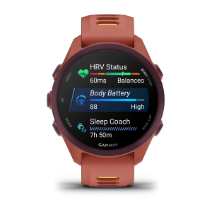 Garmin Forerunner 170 Music, Тёмно-розовый с оранжево-жёлтым ремешком