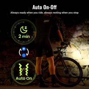 Front Light RAVEMEN FR1100 USB with Bike Computer Mount Auto On/Off