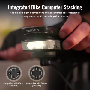 Front Light RAVEMEN FR1100 USB with Bike Computer Mount Auto On/Off