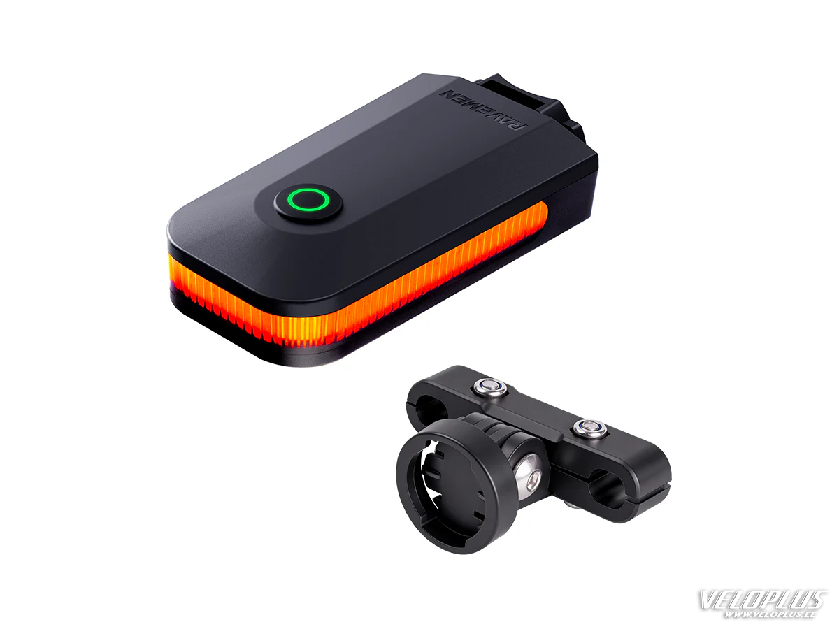 Galinis žibintas RAVEMEN CL01 PRO USB COB 30lm Auto On/Off/Stabdžių balnelio bėgelis+stulpelis