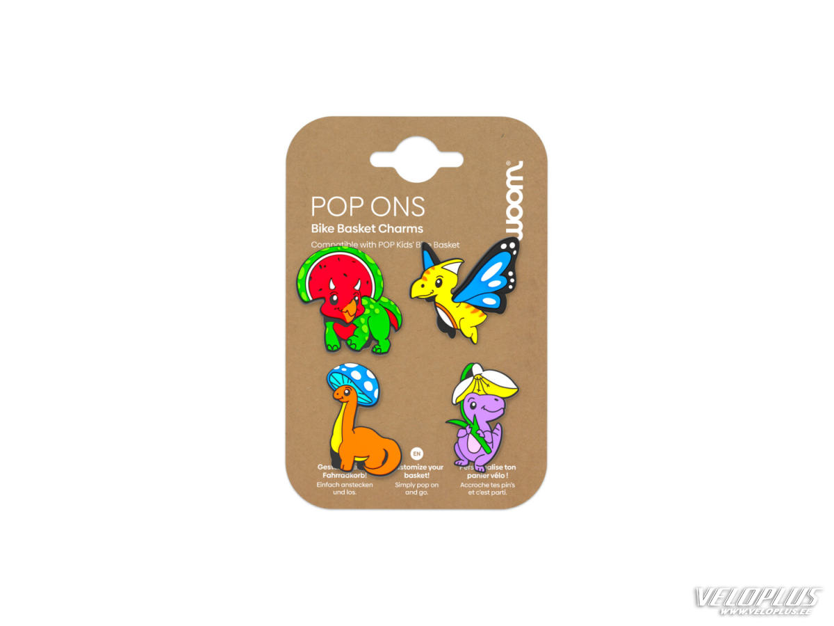 Украшения для велосипедной корзины WOOM POP ONS Florassic Park