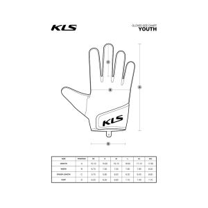 Junior Long-Finger Gloves KLS YOGI