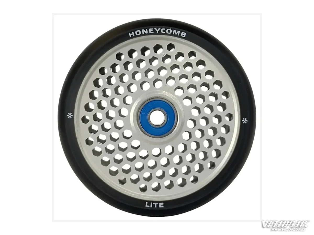 Tõukeratta ratas UNION HONEYCOMB LITE 110 mm must/hõbe
